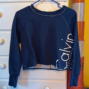 calvin klein performance cropped crew neck